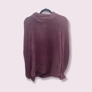 Purple over sized turtle neck